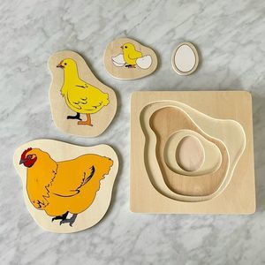 Montessori Wood Chicken Nesting